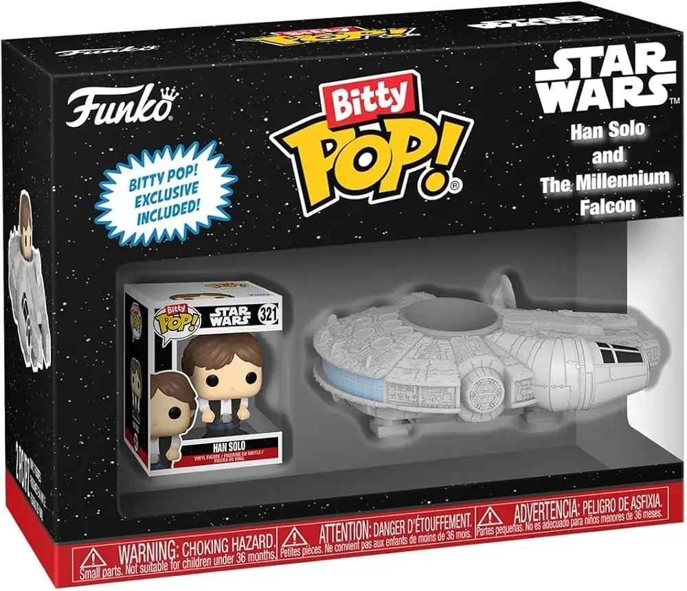 Star Wars Han Solo with Millenium Falcon Bitty Ride POP Figure