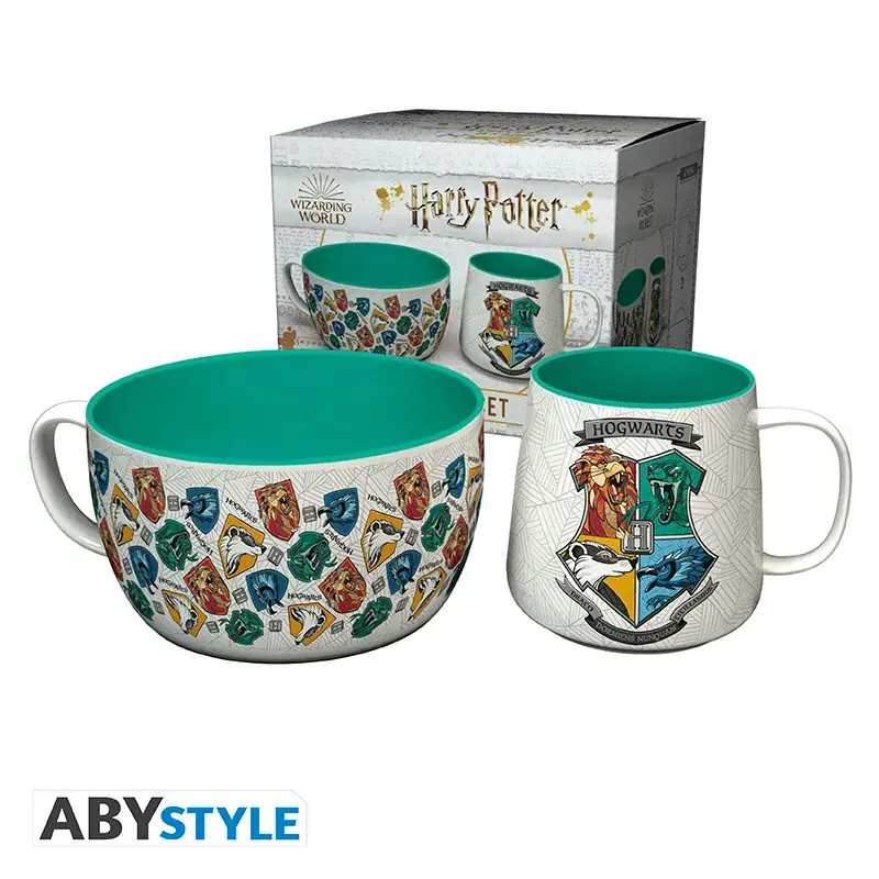 HARRY POTTER Breakfast Set Mug + Bowl Stand Together
