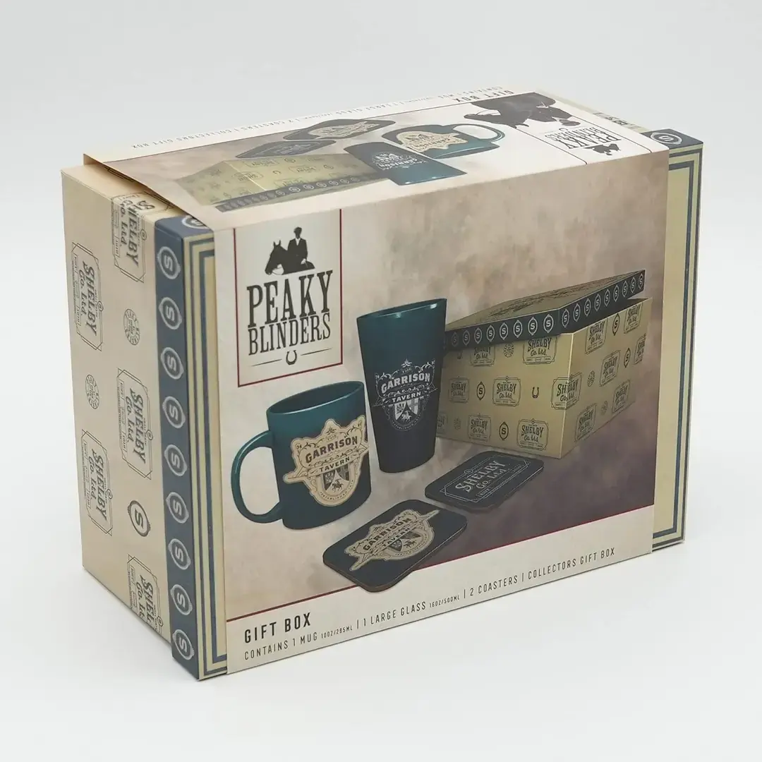 PEAKY BLINDERS – Pck Glass XXL + Mug + 2 Coasters The Garrison