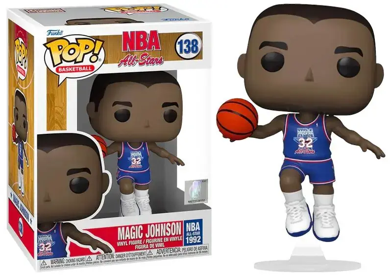 Funko Pop Basketball Nba All Stars - Magic Johnson (blue All Star Uni 1992) No:138